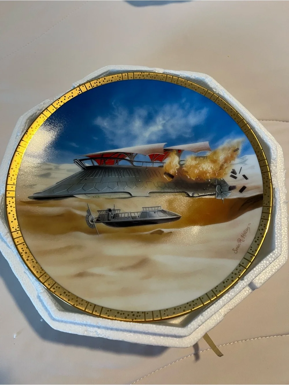 Star Wars Hamilton Plates Vehicles- Millennium Falcon, TIE Fighter , Jabba Barge